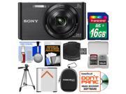Sony Cyber-Shot DSC-W830 Digital Camera (Black) with 16GB Card + Case + Battery + Tripod + Accessory Kit