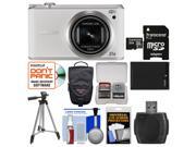 Samsung WB350 Smart Wi-Fi Digital Camera (White) with 32GB Card + Case + Battery + Tripod + Kit