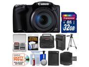 Canon PowerShot SX400 IS Digital Camera (Black) with 32GB Card + Case + Battery & Charger + Tripod + Kit