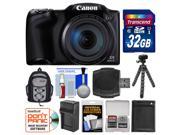 Canon PowerShot SX400 IS Digital Camera (Black) with 32GB Card + Backpack + Battery & Charger + Flex Tripod + Kit