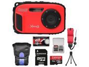 Coleman Xtreme3 C9WP Shock & Waterproof 1080p HD Digital Camera (Red) with 16GB Card + Case + Tripod + Float Strap + Kit