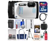 Olympus Tough TG-850 iHS Shock & Waterproof Digital Camera (White) with 32GB Card + Case + Battery + Tripod + Float Strap + Accessory Kit