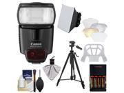 Canon Speedlite 430EX II Flash with Softbox + Diffuser + (4) Batteries & Charger + Tripod + Accessory Kit