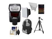 Nikon SB-700 AF Speedlight Flash with Tripod + Softbox + Bounce Reflector + Batteries & Charger + Backpack + Cleaning Kit