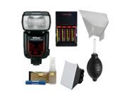 Nikon SB-910 AF Speedlight Flash with Batteries & Charger + Softbox + Reflector + Cleaning Kit