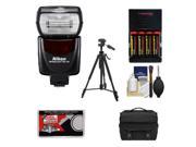 Nikon SB-700 AF Speedlight Flash with Case + Tripod + (4) Batteries & Charger + Cleaning Kit