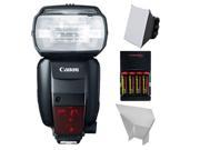 Canon Speedlite 600EX-RT Flash with Soft Box + Reflector + Batteries & Charger