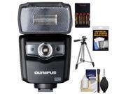 Olympus FL-600R Electronic Flash for Micro 4/3 PEN & OM-D Digital Cameras with Batteries & Charger + Tripod + Accessory Kit