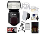Sony Alpha HVL-F60M Flash with Video Light with Batteries & Charger + Diffusers + Tripod + Accessory Kit
