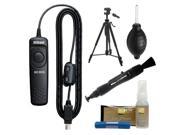Nikon MC-DC2 Wired Remote Shutter Release Cord for D3100, D3200, D5200, D5100 & D7000 with Tripod + Nikon Cleaning Kit