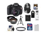 Canon EOS Rebel T3i Digital SLR Camera Body & EF-S 18-55mm IS II Lens with 32GB Card + Tripod + Case + Battery + Remote + Filter + Telephoto/Wide-Angle Lens Kit