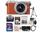 Panasonic Lumix DMC-GM1 Micro Four Thirds Digital Camera & 12-32mm Lens (Orange) with 32GB Card + Case + Tripod + 3 Filters + Kit