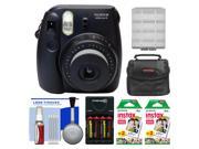 Fujifilm Instax Mini 8 Instant Film Camera (Black) with (2) Instant Film + Case + Batteries & Charger Kit