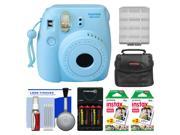 Fujifilm Instax Mini 8 Instant Film Camera (Blue) with (2) Instant Film + Case + Batteries & Charger Kit