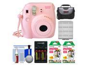 Fujifilm Instax Mini 8 Instant Film Camera (Pink) with (2) Instant Film + Case + Batteries & Charger + Cleaning Kit