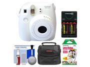 Fujifilm Instax Mini 8 Instant Film Camera (White) with Instant Film + Case + Batteries & Charger + Kit