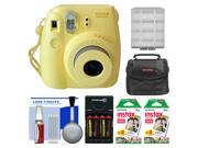 Fujifilm Instax Mini 8 Instant Film Camera (Yellow) with (2) Instant Film + Case + Batteries & Charger Kit