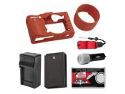 Nikon CF-N6000 Silicone Jacket Fitted Case for AW1 (Orange) with Battery & Charger + LED Torch + Strap + Accessory Kit