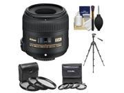 Nikon 40mm f/2.8 G DX AF-S Micro-Nikkor Lens with 7 UV/CPL/ND8 & Close-up Filters + Macro Tripod + Cleaning Kit