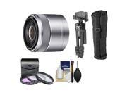 Sony Alpha E-Mount E 30mm f/3.5 Macro Lens 3 UV/FLD/PL Filters + Macro Tripod + Cleaning Kit