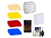 Nikon SJ-4 Speedlight Color Filter Set for SB-700 Flash with Batteries & Charger + Cleaning Kit