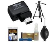 Nikon WU-1b Wireless Wi-Fi Mobile Adapter (Sends Images to your iPhone or Android) with Tripod + Cleaning Kit for D600, D610, 1 J3, S1, V2, AW1 Camera