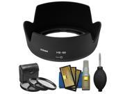 Nikon HB-69 Bayonet Lens Hood for 18-55mm G VR II DX AF-S with 3 UV/CPL/ND8 Filters + Cleaning Kit