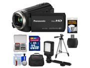 Panasonic HC-V550K HD Wi-Fi Video Camera Camcorder with 32GB Card + Case + LED Video Light + Tripod + Kit