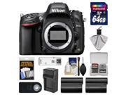 Nikon D610 Digital SLR Camera Body with 64GB Card + 2 Batteries & Charger + Remote + Accessory Kit