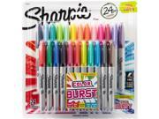 Color Burst Permanent Markers Fine 24 Pkg Assorted