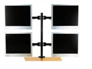 Quad Monitor Stand Complete Mount Kit Holds 4 LCDs