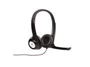 Logitech ClearChat Comfort USB Headset H390 Noise Cancelling Microphone Headphones for Computer Black