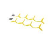 SODIAL 4 pairs of high performance 5030 5x3 3 blade prop CW CCW Nylon Propeller for RC 250 F330 Quadcopter (yellow)