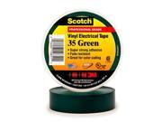 3M 35 Scotch Vinyl Electrical Color Coding Tape Green 1 2 in x 20 ft 10 Pack