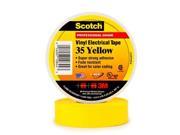 3M 35 Scotch Vinyl Electrical Color Coding Tape Yellow 1 2 x 20 10 Pack