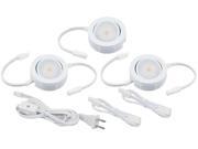 American Lighting MVP 3 WH LED 3 Puck Lights Kit w 6 Wire White