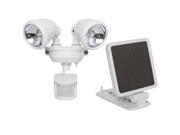 MAXSA INNOVATIONS 44217 Solar Powered Dual Head LED Security Spotlight White