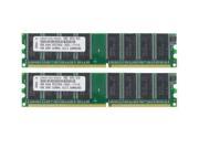 2GB 2X1GB DDR MEMORY RAM PC2700 NON ECC DIMM 184 PIN