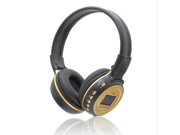 N65 Digital High Fidelity Wireless Stereo headphone Bluetooth headset with microphone MP3 Music Player support SD Card and USB Gold
