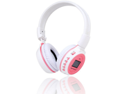 N65 Digital High Fidelity Wireless Stereo headphone Bluetooth headset with microphone MP3 Music Player support SD Card and USB Pink
