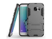 Armor Series Samsung Galaxy S7 Edge Case TPU and PC 2 in 1 Kickstand Protective Cover Finish Case for Samsung Galaxy S7 Edge (Gray)