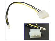 HQmade 15cm Molex IDE LP4 4 pin to 3 pin CPU Chasis Fan Power Cable Adapter