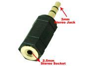 HQmade 3.5mm Aux to 2.5mm Male to Female Stereo Phone Jack Audio Adapter For Headphone
