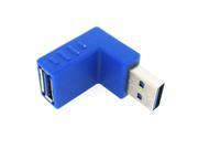 HQmade USB 3.0 Cable Connector Adapter Downward Left 90 Degree L Angle For SuperSpeed Cable Extending Male to Female