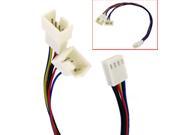 HQmade PC Cooling Fan 4 Pin to 2x 4pin 3pin PWM Convert Connector Extension Cable 10 Inches