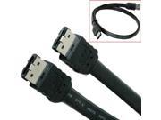 HQmade eSATA to eSATA Cable Male to Male Interconnect Data Cable External Serial ATA For Portable Hard Driver 50cm 1.64ft