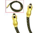 HQmade Toslink Cable Digital Optical Audio Gold Plated Nylon Braided 5 1.5 Meters