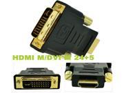 HQmade Dual Link DVI I 24 5 to HDMI Adapter Cable Connector Gold Plated Male to Male