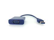 HQmade USB 3.0 To VGA Adapter Cable Multi display Converter Male to Female M F Blue
