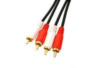 HQmade Q401 16Ft RCA Cable 2x RCA Plug Phono Audio Video Lead For TV DVD Player Game Console 5M